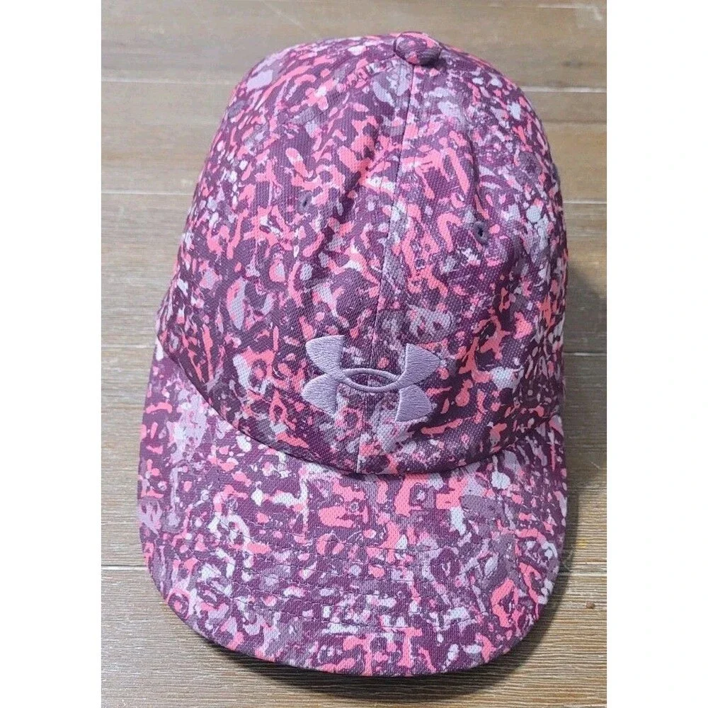 Under Armour Girls UA Wordmark Hat Cap OSFA Ash Plum Mauve Pink 1362187